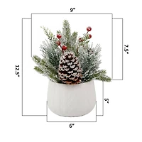 Christmas Mix In Ceramic White Sweater Pot