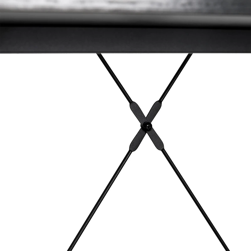 Glitzhome® 41.5" Black Modern Industry 3-Tier Bookcase