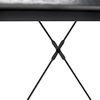 Glitzhome® 41.5" Black Modern Industry 3-Tier Bookcase