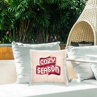 Stupell Industries Cozy Season Scarf on Plaid Outdoor Printed Pillow