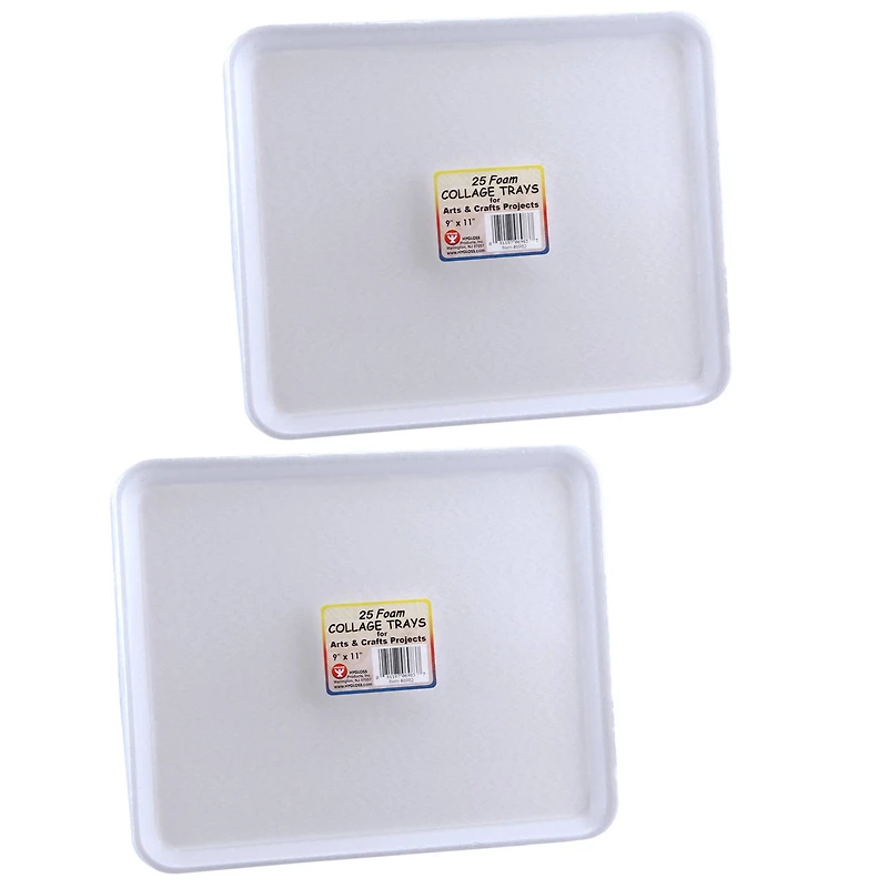 Hygloss® Foam Trays, 2 Packs of 25