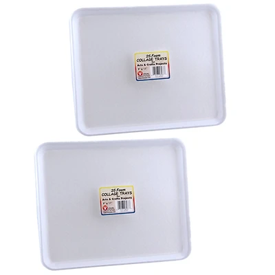 Hygloss® Foam Trays, 2 Packs of 25