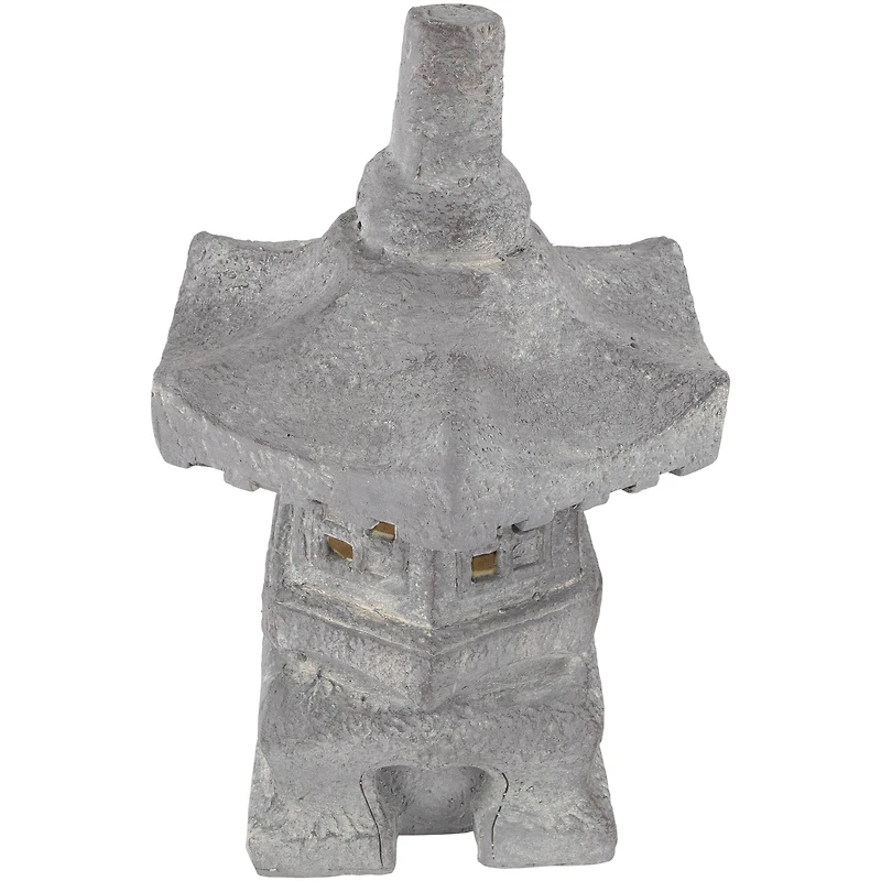 20" Solar Powered LED Pagoda Outdoor Garden Statue