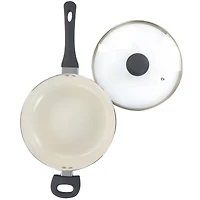 Oster Ridge Valley 3.5qt. Gray Nonstick Aluminum Sauté Pan with Lid