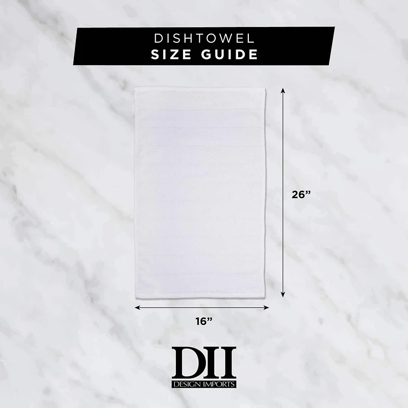 DII® Assorted French Blue Basic Chef Terry Dishtowel, 4ct.