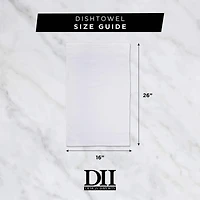 DII® Assorted French Blue Basic Chef Terry Dishtowel, 4ct.