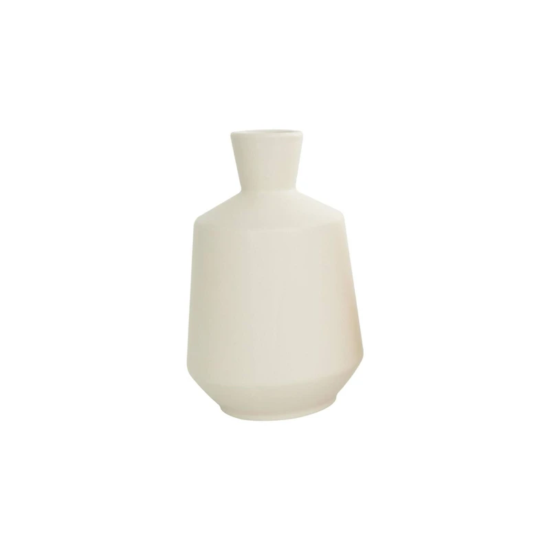 7.5" Cream Ceramic Minimalistic Vase