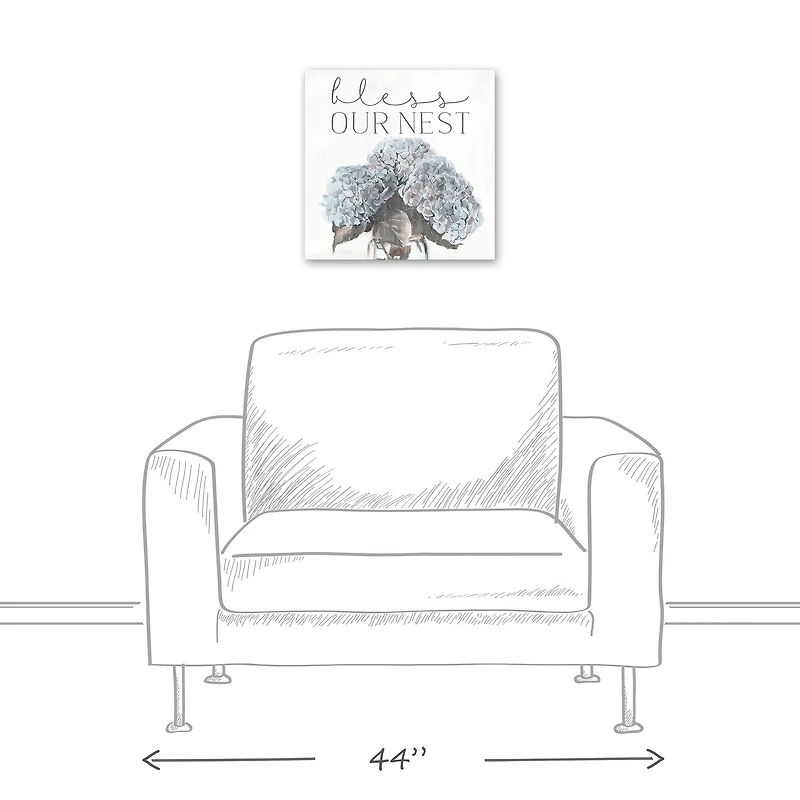 Bless Our Nest 16" x 16" Canvas Wall Art