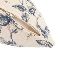 Hello Honey® 18" Blue Flower & Foliage Accent Pillow