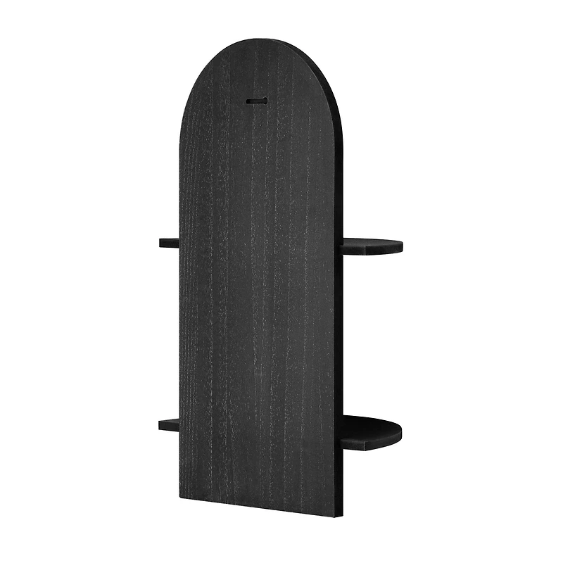 American Art Decor Lunar Ledges Wall shelf in Black - 23.75" x 14"