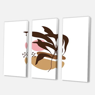 Designart - Elementary Shapes With Abstract Plants