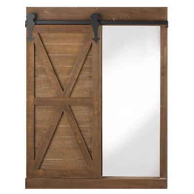 Chalkboard & Mirror with Barn Door