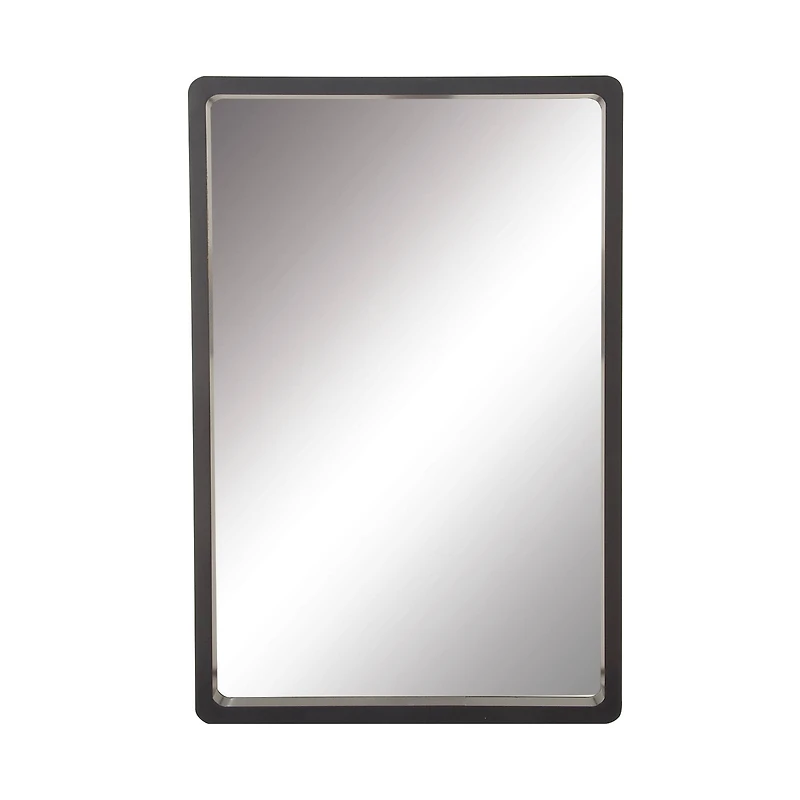 36" Black Contemporary Wood Wall Mirror