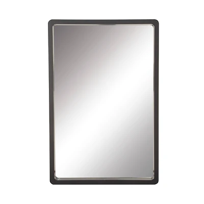 36" Black Contemporary Wood Wall Mirror