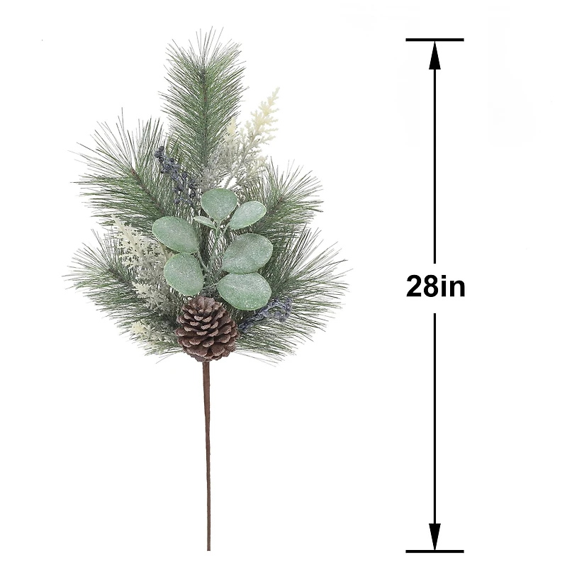 28" Icy Pine, Eucalyptus & Pinecone Stem by Ashland®