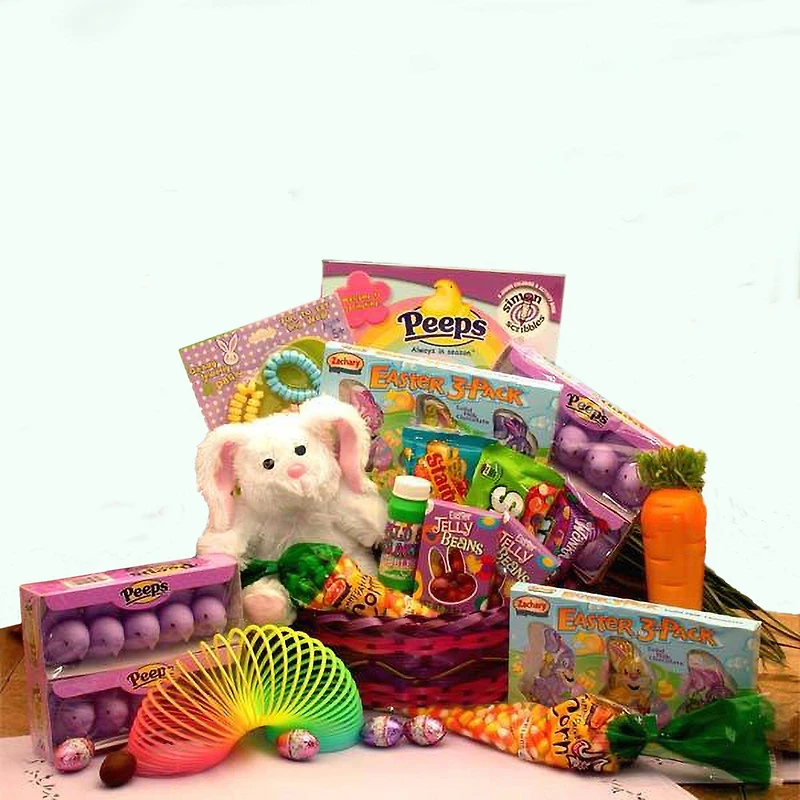 Girl Bunny Hugs Easter Basket