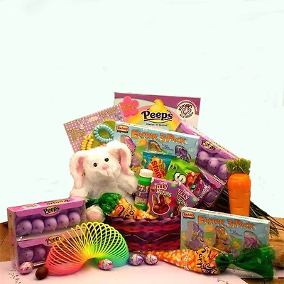 Girl Bunny Hugs Easter Basket