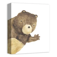 Hello Bear Waving 11" x 14" Canvas Wall Art