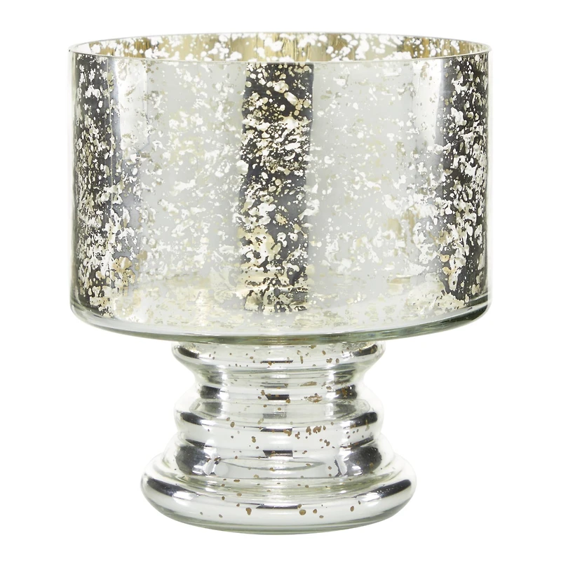 7" Clear Glass Contemporary Candle Holder
