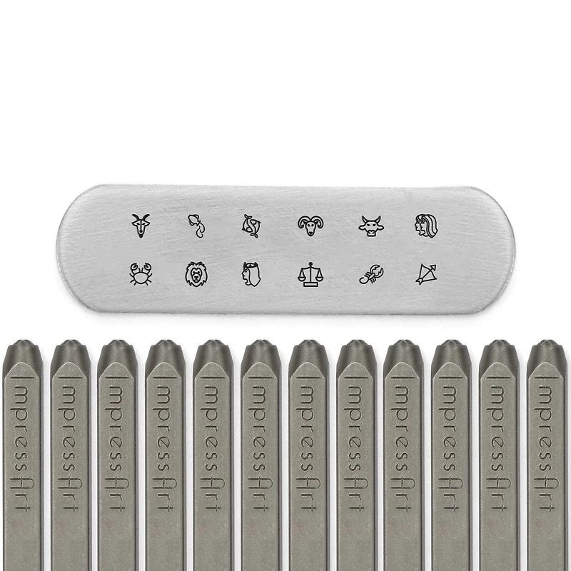 ImpressArt® 4mm Zodiac Metal Stamps Pack