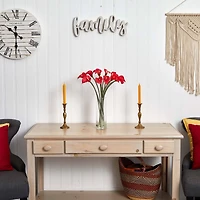 20" Mini Calla Lily Arrangement in Tall Vase