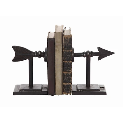 Hello Honey® Bronze Arrow Cast Iron Bookends Set
