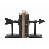 Hello Honey® Bronze Arrow Cast Iron Bookends Set
