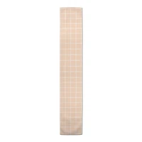 90'' Peach Grid Cotton Twill Table Runner