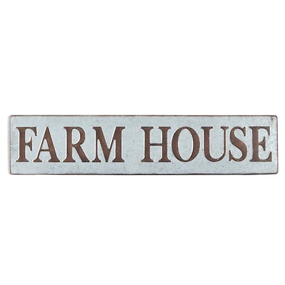 Brown & Silver Metal Farmhouse Sign Wall Décor