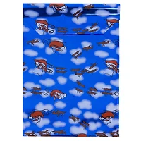 JAM Paper 6.25" x 7.875" Blue Santa Peel & Seal Closure Foil Envelopes, 25ct.