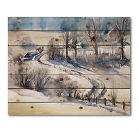 Designart - Country Road In Winter Times I