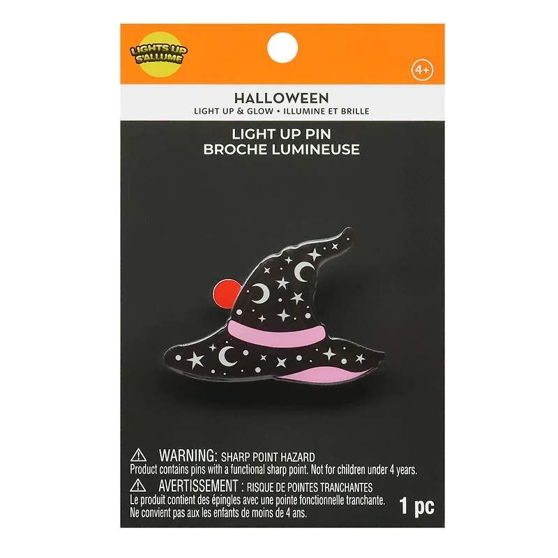 Witch Hat Light-Up Pin