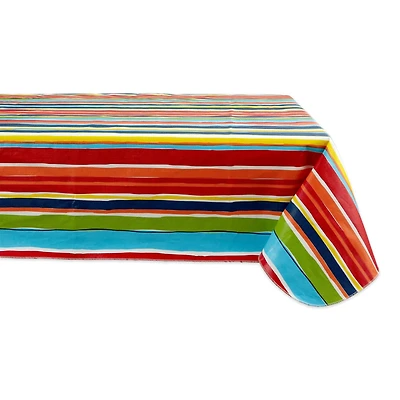 DII® 102" Summer Stripe Vinyl Tablecloth