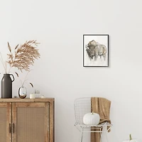 Stupell Industries Western American Buffalo Brown Country Animal Framed Wall Art