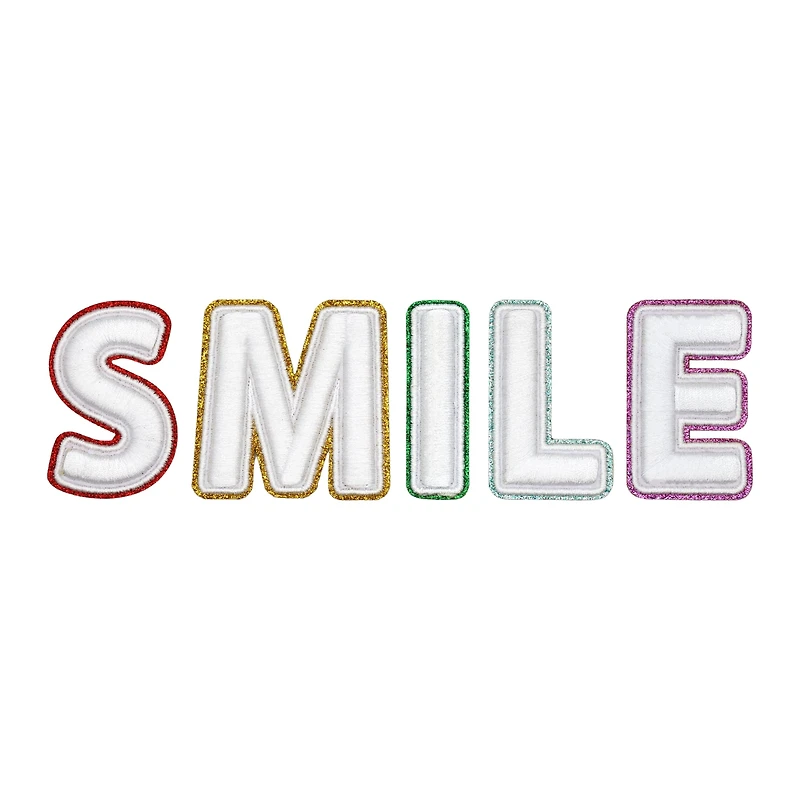 Glitter Smile Iron On Patch Set by Make Market®
