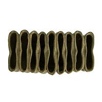 Hello Honey® 8" Green 9 Sectioned Sculptural Stoneware Vase