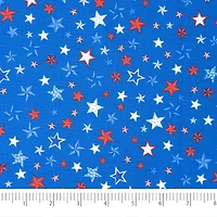 SINGER Red, White & Blue Scattered Stars Cotton Fabric