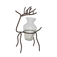 Hello Honey® 8.5" Glass Vase with Metal Stand