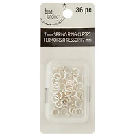 12 Packs: 36 ct. (432 total) 7mm Silver Spring Ring Clasps by Bead Landing™