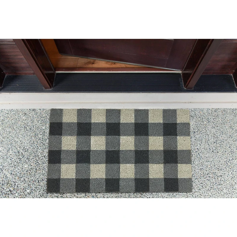 DII® Gray & White Buffalo Check Doormat