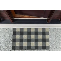 DII® Gray & White Buffalo Check Doormat