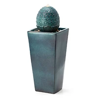 Glitzhome® 36" LED Artichoke Pedestal Ceramic Fountain