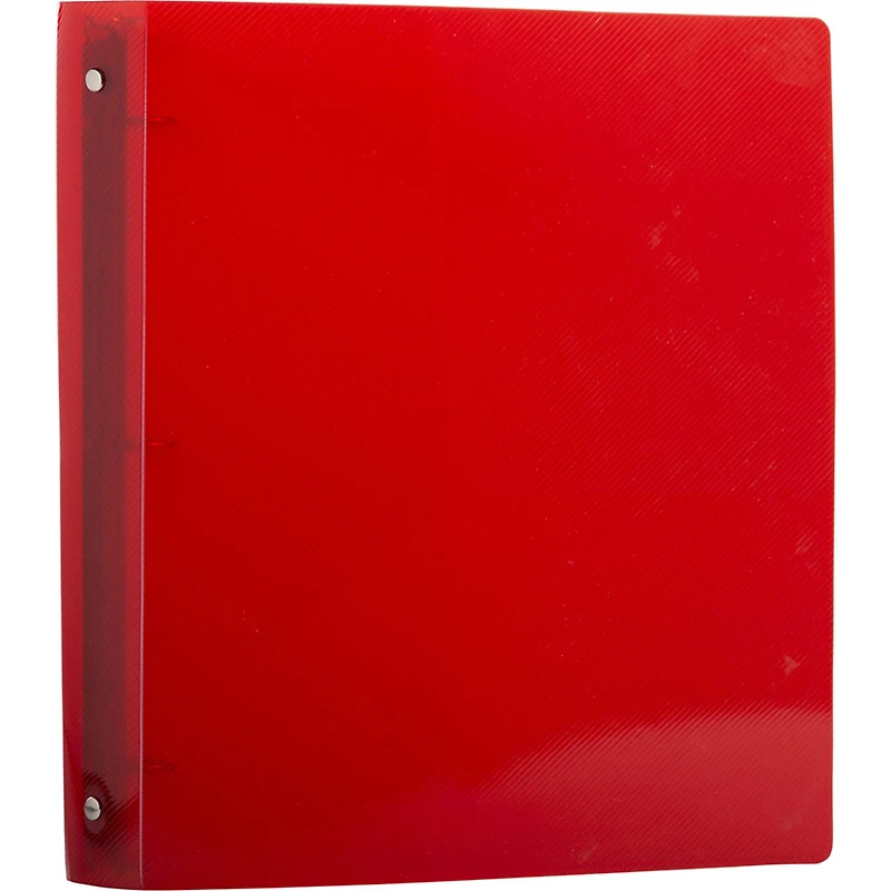 JAM Paper 1" Red Glass Twill 3-Ring Binder
