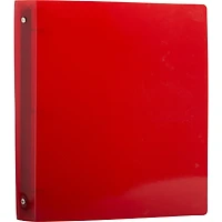JAM Paper 1" Red Glass Twill 3-Ring Binder
