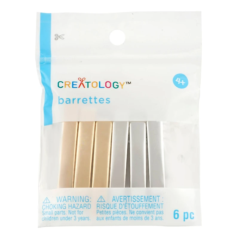 Rhodium & Gold Barrettes by Creatology™