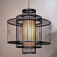 Hello Honey® 19.5" Boho Tiered Bamboo Chandelier