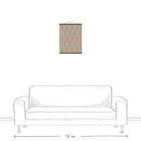 Diamond Cutout 16" x 20" Teak Hanging Canvas