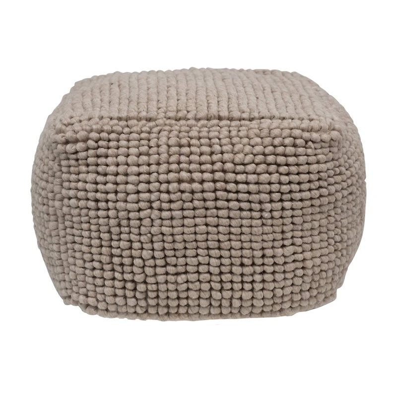 Hello Honey® 17" New Zealand Square Wool Pouf