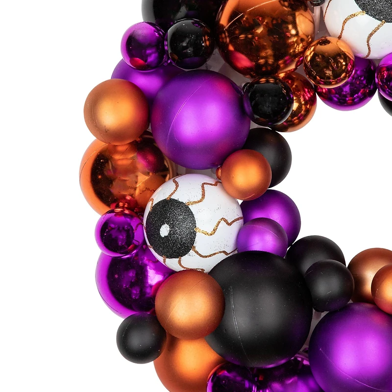 13'' Unlit Shatterproof Ball Ornament Halloween Wreath