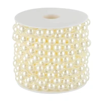 10mm Round Flatback Plastic Pearl Bead Garland